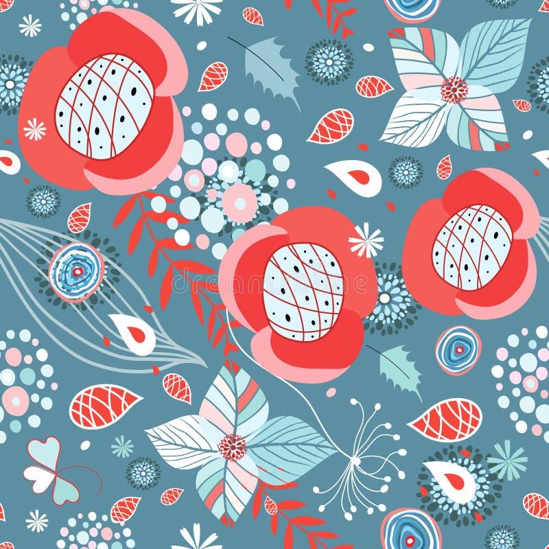 Configuration florale sans joint illustration libre de droits