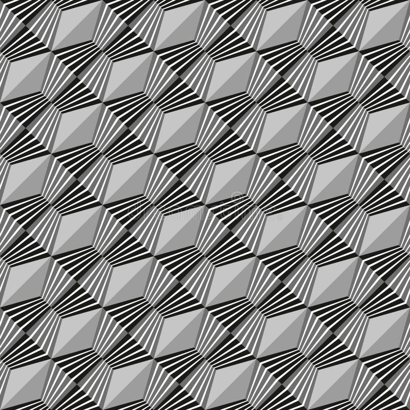 Motif géométrique continu en noir et blanc illustration stock