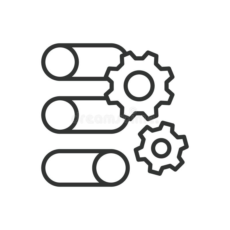 Configuration, icon in line design. Configuration, settings, setup, system, preferences, adjustment, options on white vector illustration