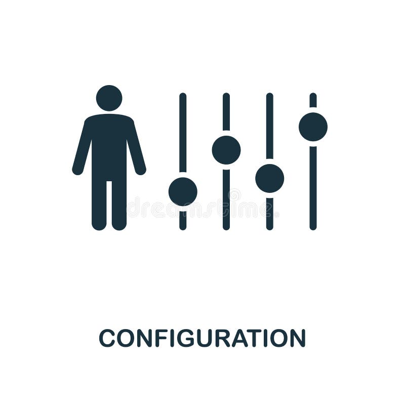 Configuration icon. Monochrome style icon design from project management icon collection. UI. Illustration of configuration icon. stock illustration