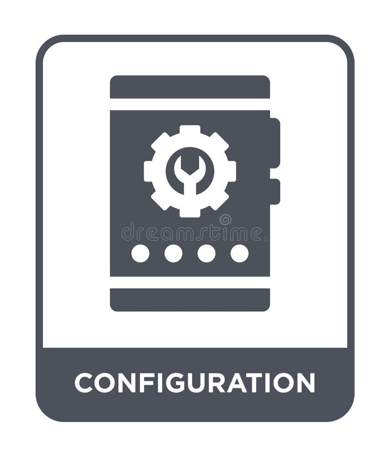 Configuration icon in trendy design style. configuration icon isolated on white background. configuration vector icon simple and royalty free illustration