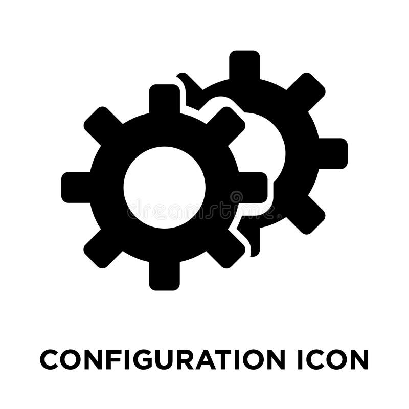 Configuration icon vector isolated on white background, logo con stock illustration