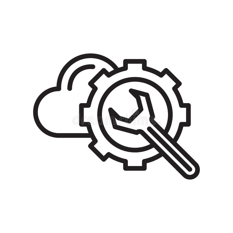 Configuration icon vector sign and symbol isolated on white back stock illustration
