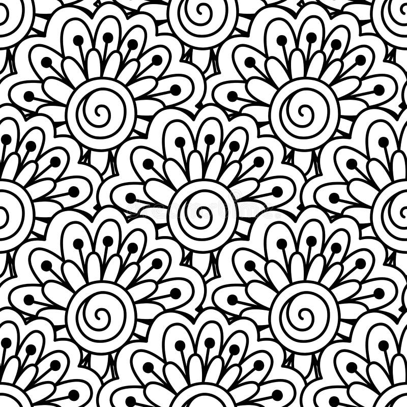 Configuration noire et blanche sans joint illustration libre de droits Configuration noire et blanche sans joint illustration libre de droits