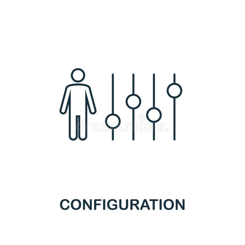 Configuration outline icon. Premium style design from project management icons collection. Simple element configuration icon. Read stock illustration