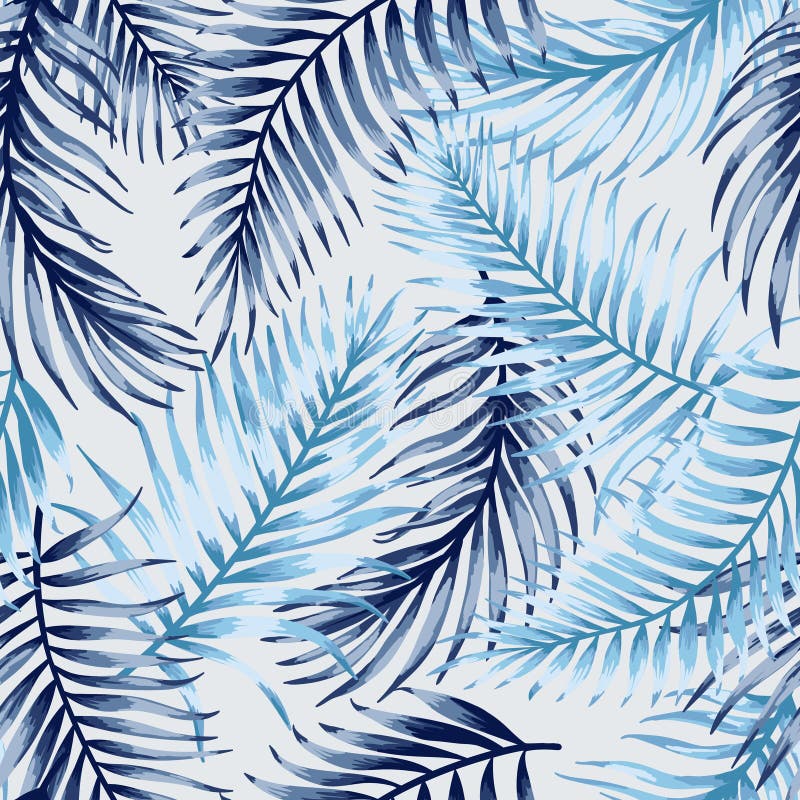 Configuration sans joint avec les lames tropicales illustration stock