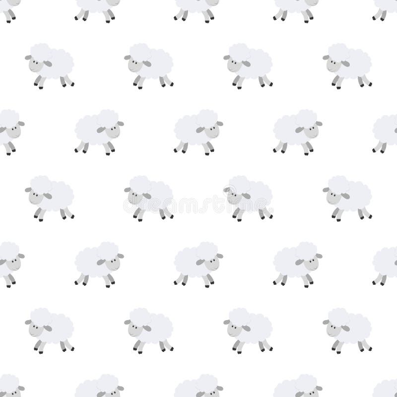 Configuration sans joint avec les moutons mignons Fond de vecteur pour des enfants Type de dessin animé Le griffonnage des enfant illustration libre de droits Configuration sans joint avec les moutons mignons Fond de vecteur pour des enfants Type de dessin animé Le griffonnage des enfant illustration libre de droits