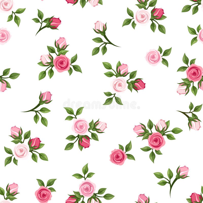 Configuration sans joint avec les roses roses Illustration de vecteur illustration stock Configuration sans joint avec les roses roses Illustration de vecteur illustration stock