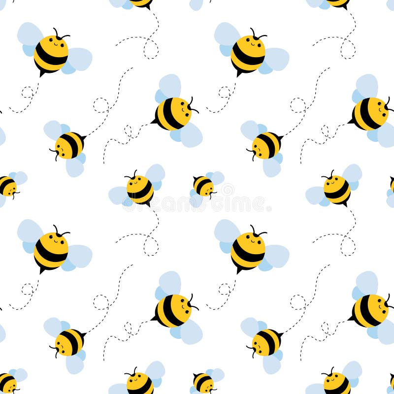 Configuration sans joint d'abeille Vecteur de miel illustration stock Configuration sans joint d'abeille Vecteur de miel illustration stock