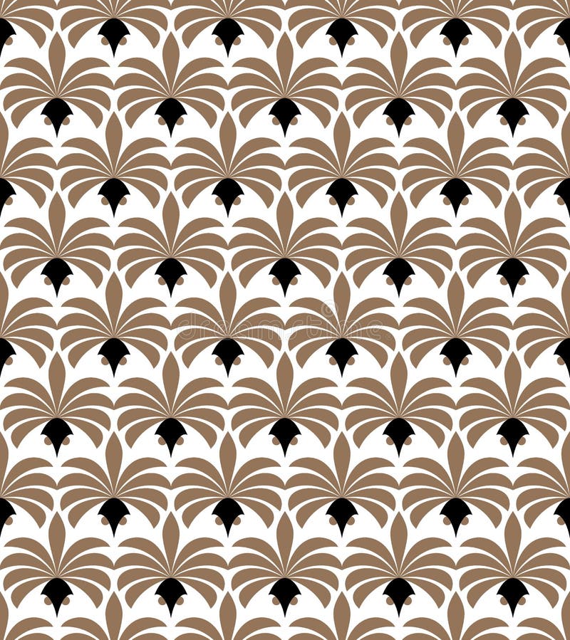 Configuration sans joint d'art déco Texture décorative florale géométrique Le vecteur laisse le fond élégant illustration libre de droits Configuration sans joint d'art déco Texture décorative florale géométrique Le vecteur laisse le fond élégant illustration libre de droits