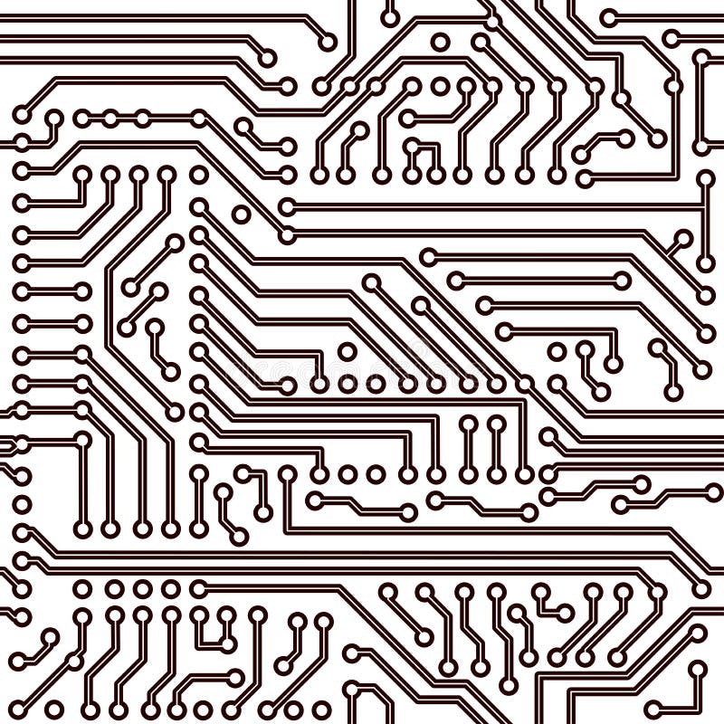 Vector seamless pattern - electronic circuit board background. Vector seamless pattern - electronic circuit board background