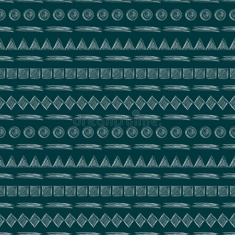 Configuration sans joint de vecteur Fond géométrique avec les triangles tirées par la main, places, losange, lignes, cercles Conc illustration libre de droits Configuration sans joint de vecteur Fond géométrique avec les triangles tirées par la main, places, losange, lignes, cercles Conc illustration libre de droits