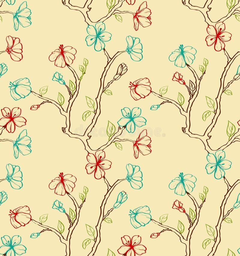 Configuration sans joint florale illustration libre de droits Configuration sans joint florale illustration libre de droits
