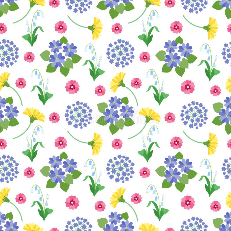 Configuration sans joint florale Texture romantique botanique de cru de ressort et d'impression de fleurs de jardin d'été illustration libre de droits Configuration sans joint florale Texture romantique botanique de cru de ressort et d'impression de fleurs de jardin d'été illustration libre de droits