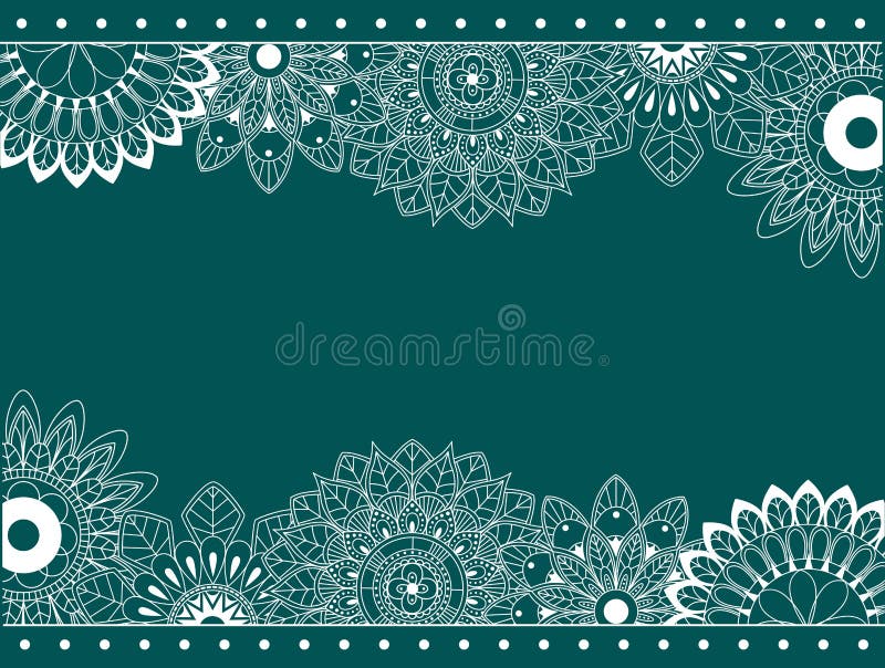 Confine con i fiori astratti royalty illustrazione gratis Confine con i fiori astratti royalty illustrazione gratis