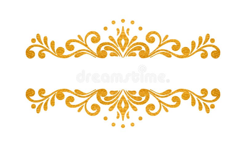 Confine floreale dell'oro d'annata di lusso elegante