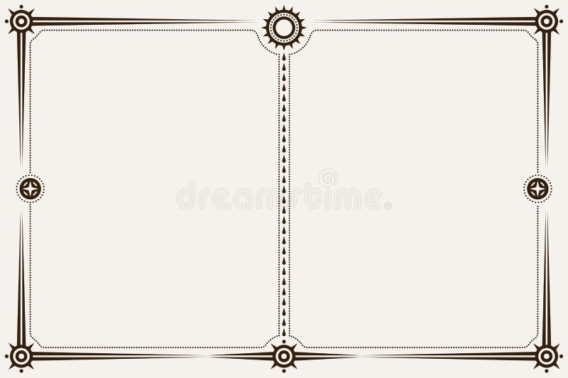 Confine o struttura di orientamento del paesaggio di Minimalistic illustrazione vettoriale Confine o struttura di orientamento del paesaggio di Minimalistic illustrazione vettoriale