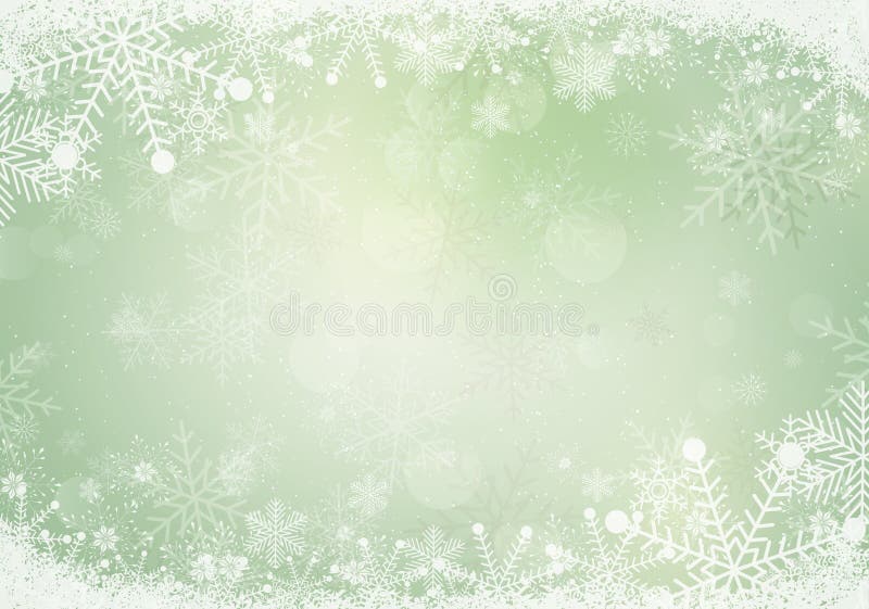 Confine verde del fiocco di neve di inverno di pendenza con la neve