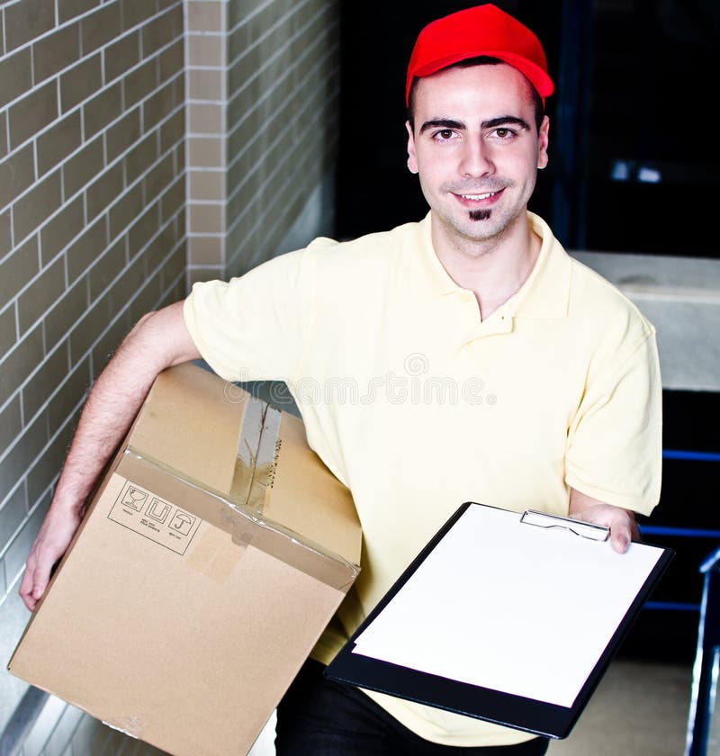 Confirm your delivery stock photo. Image of parcel, courier - 24369840