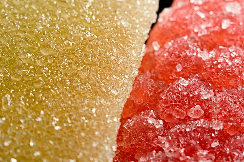Confiture d'oranges dans le macro de sucre image stock Confiture d'oranges dans le macro de sucre image stock