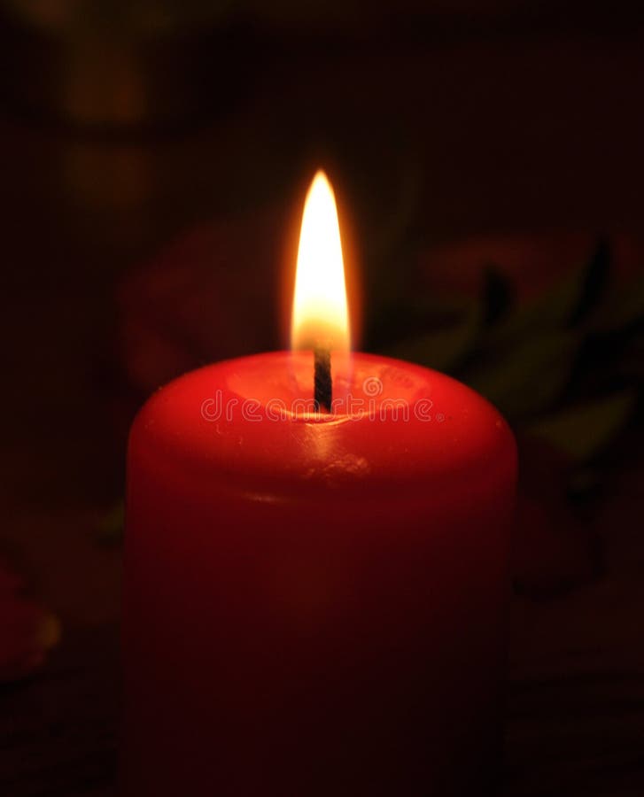 A Conflagrant Candle is in Darkness Stock Image - Image of conflagrant ...