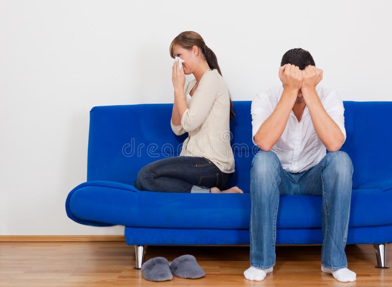 Conflict couple stock image