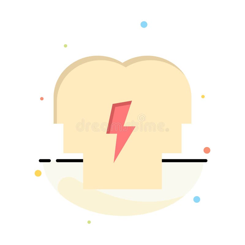 Conflict, In, People, Mind Business Logo Template. Flat Color stock illustration