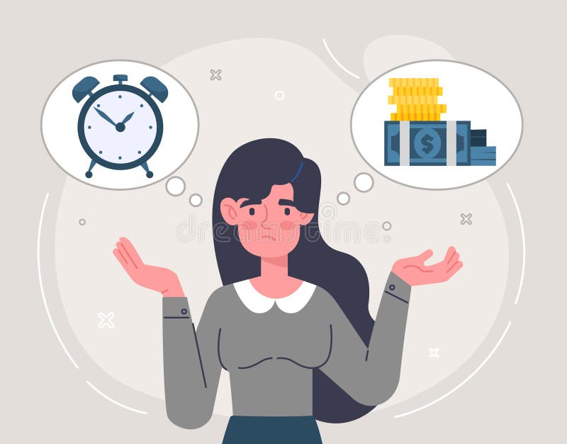 Conflicting interrelated values vector illustration