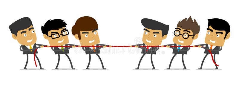 Conflit, affaires, les gens, concurrence illustration stock Conflit, affaires, les gens, concurrence illustration stock