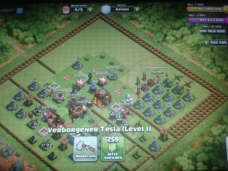 Clash Of Clans Aplicativo De Jogo Móvel. Fundo De Dinheiro