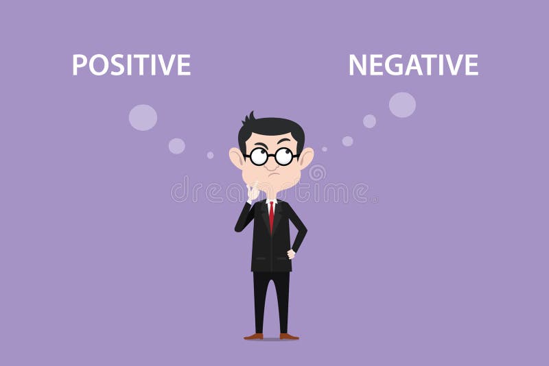 Confonda circa l'illustrazione positiva di effetti negativi con un uomo che indossa il testo bianco nero del vestito e del monoco illustrazione vettoriale Confonda circa l'illustrazione positiva di effetti negativi con un uomo che indossa il testo bianco nero del vestito e del monoco illustrazione vettoriale