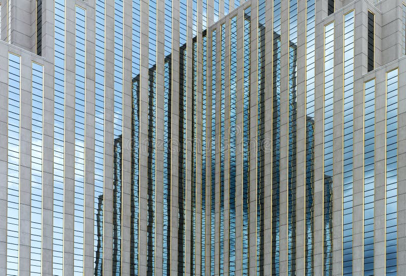 Architectural oddity, building reflected on itself. Architectural oddity, building reflected on itself
