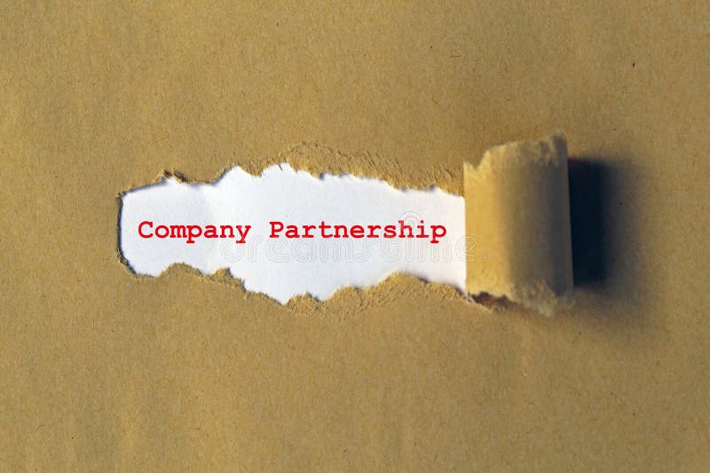 Company partnership on white paper background. Memorandum understanding illustrations