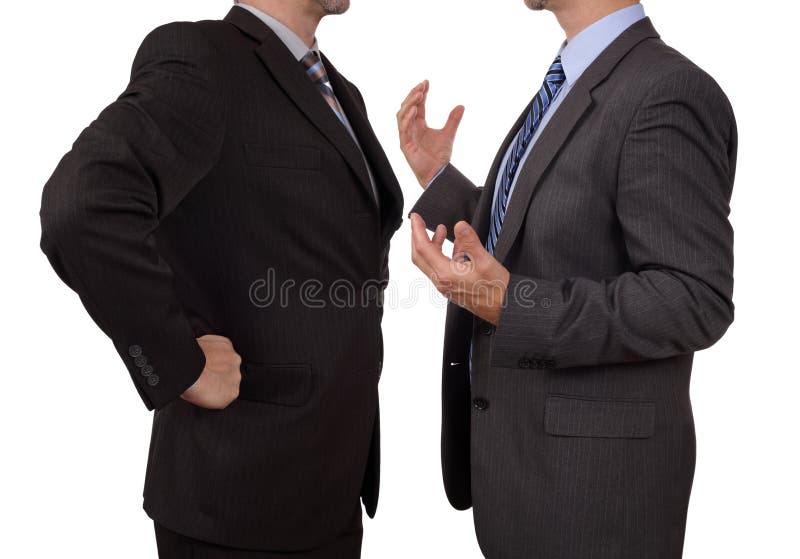 Confrontation at work stock photo