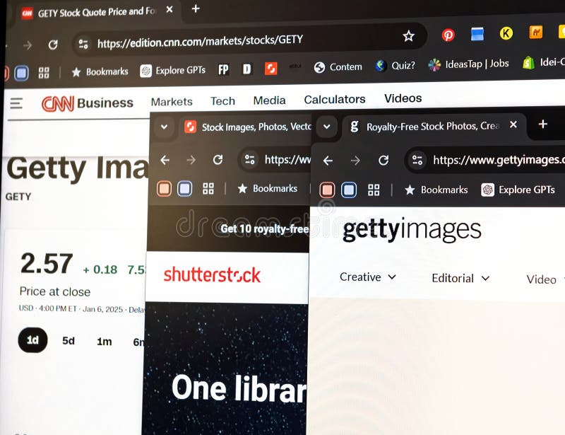 Confronto siti Web immagine fotografia stock