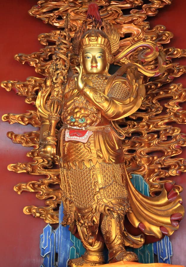 Chinese God Statue at Confucius Temple Stock Image Image of china