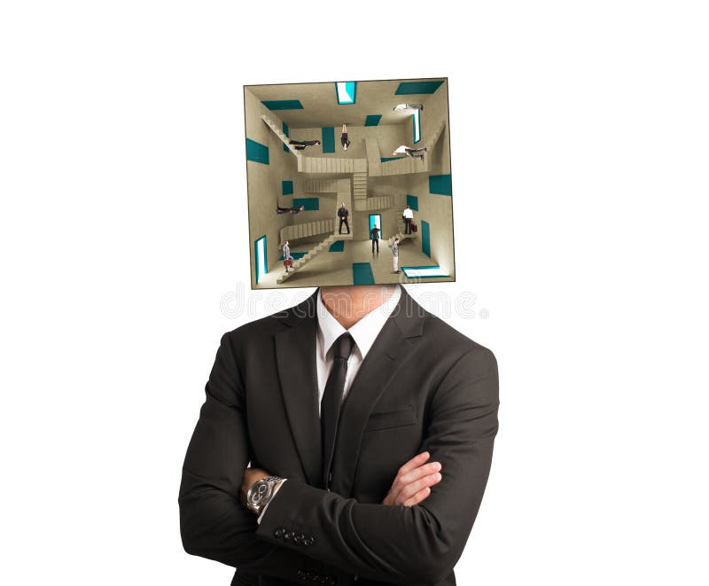 Confused businessman stock photo