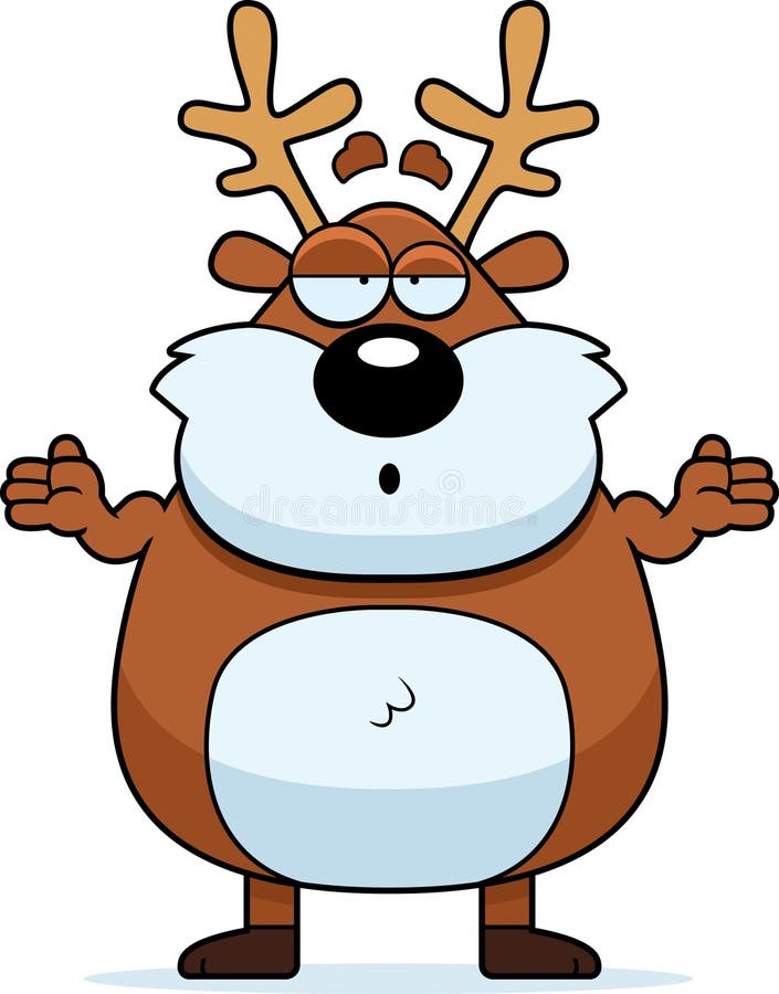 Confused Cartoon Reindeer