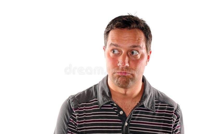 Confused man royalty free stock photos