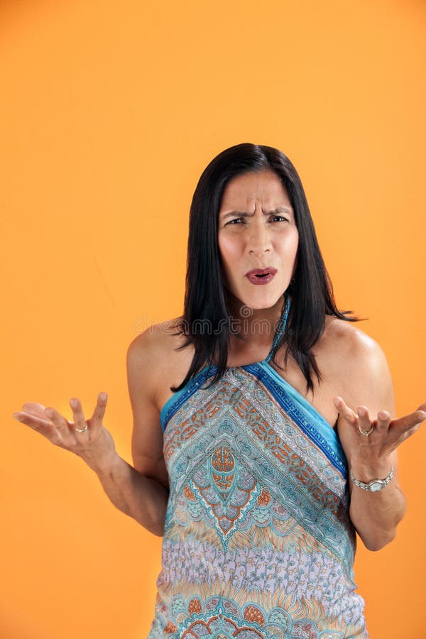Confused Woman royalty free stock image