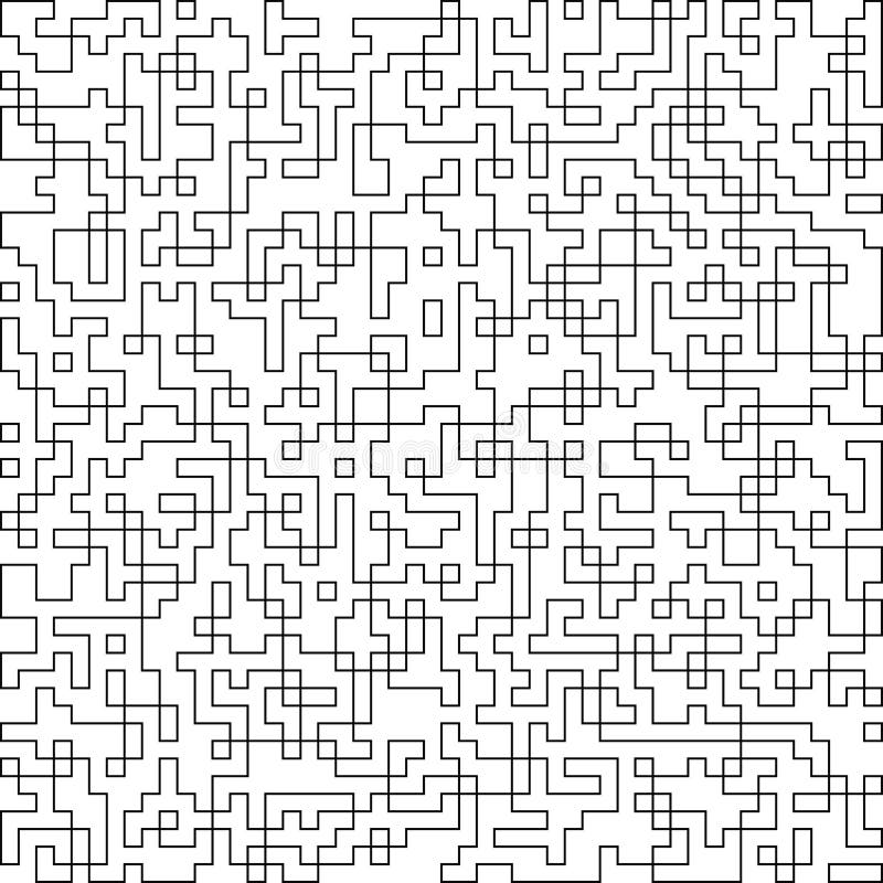 Confusing lines structure of labyrinth with no entrance and exit. Abstract line pattern, texture, background. stock illustration Confusing lines structure of labyrinth with no entrance and exit. Abstract line pattern, texture, background. stock illustration