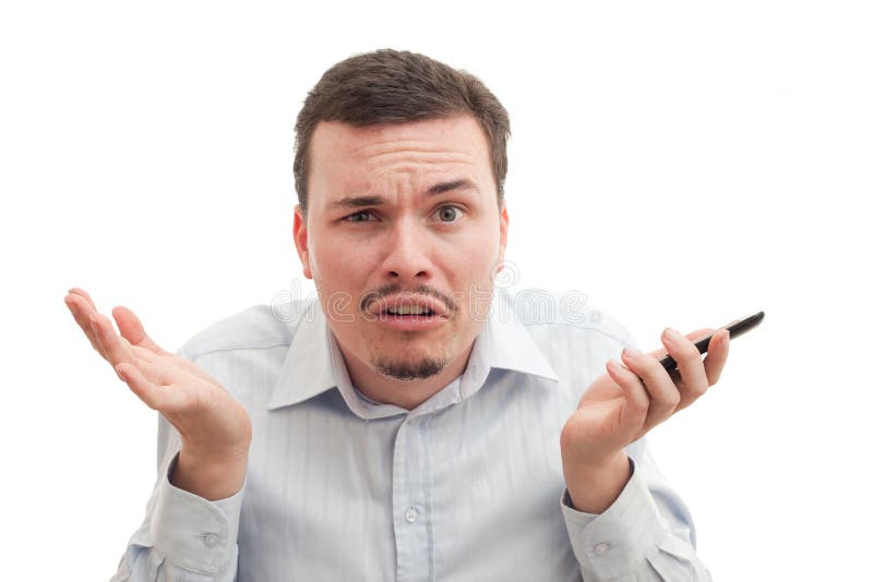 Confusing mobile stock image