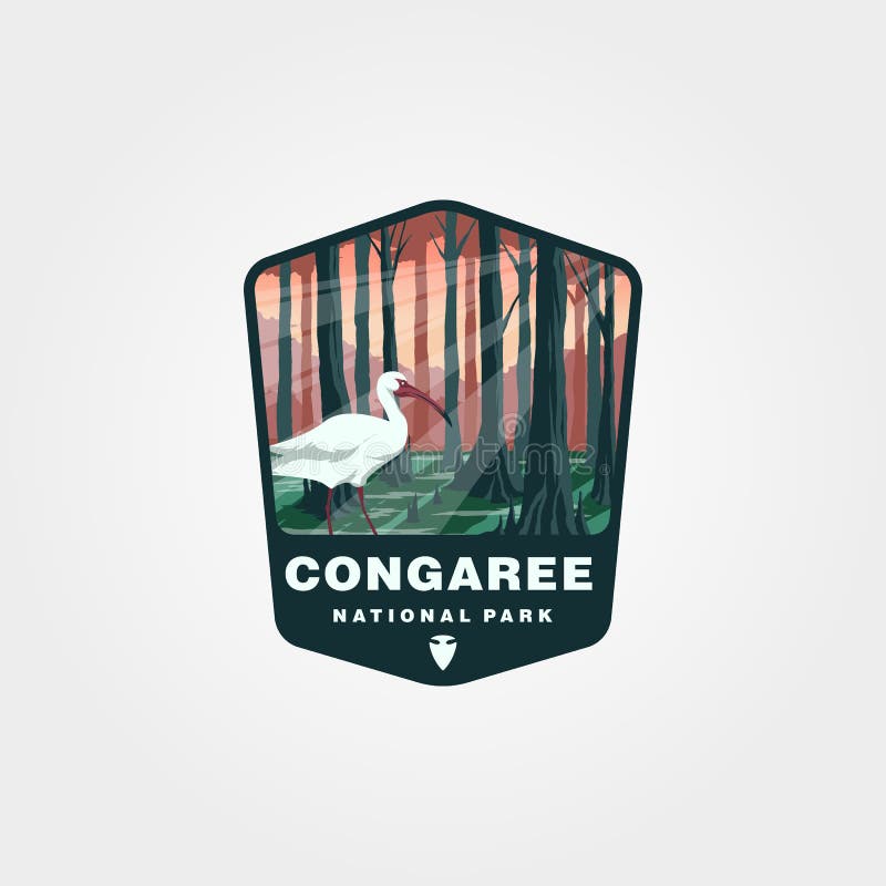 Congaret national park logo vector vintage symbol ilustracji royalty ilustracja