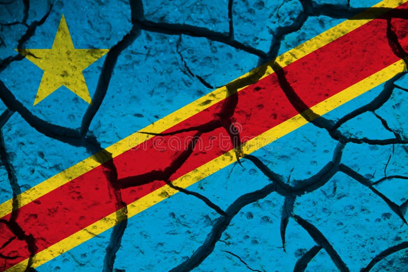 Congo flag on the background texture. Concept for designer solutions vector illustration