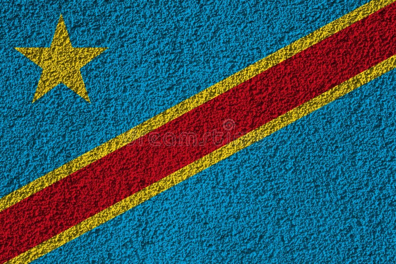 Congo flag on the background texture. Concept for designer solutions stock illustration
