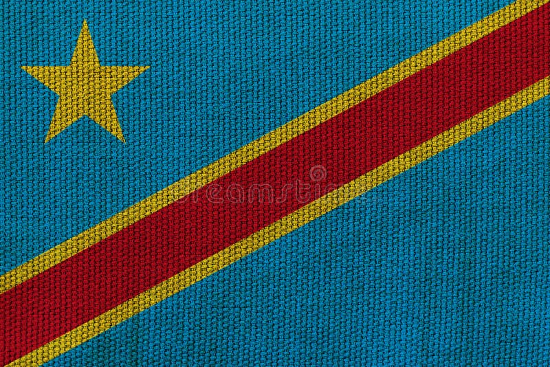 Congo flag on the background texture. Concept for designer solutions stock illustration