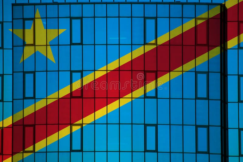 Congo flag on the background texture. Concept for designer solutions stock illustration