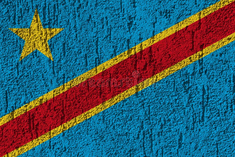 Congo flag on the background texture. Concept for designer solutions stock illustration