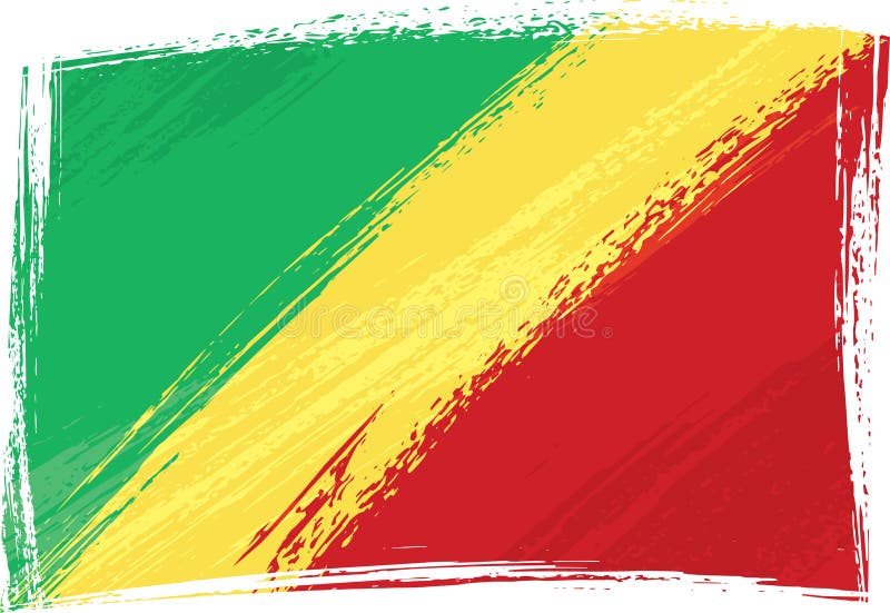 congo flaggagrunge stock illustrationer congo flaggagrunge stock illustrationer