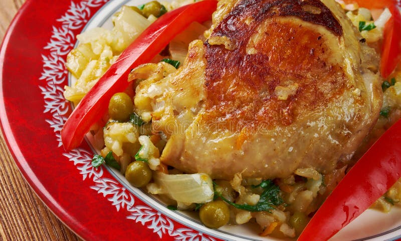 Congo Moambe chicken stock photography